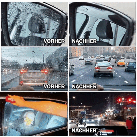 Argumub Ölfilm-Reinigungsbürste Für Windschutzscheiben – 1/2/3 Stück – Mit Applikator & Hydrophober Wirkung