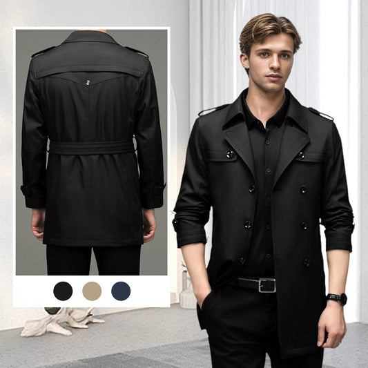 👔🍂Saisonale Sonderangebote – Herren-Windjacke mit doppelter Knopfleiste