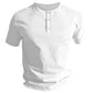 Henley-Hemd für Herren, einfarbig, für den Alltag, kurzärmlig, Button-Down