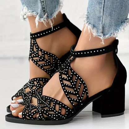 🔥Neue Produktaktion 48 % Rabatt – neue hohle High Heels im Bohème-Stil für Damen