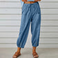 🔥50% rabatt🔥Damenhose aus Baumwoll-Leinen-Mischung mit weitem Bein und lockerer Passform