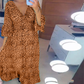 🔥LETZTER TAG SALE 49% RABATT🔥Damen Wickelkleid aus Baumwolle mit Leopardenmuster