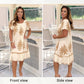 Rundhalskleid mit Vintage-Print