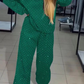 💖💖Damen Rundhalsausschnitt Lässiges Sport-Sweatshirt und Jogginghose 2-teiliges Set