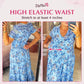 🌷🌷Kleid mit Blumendruck und V-Ausschnitt