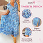 🌷🌷Kleid mit Blumendruck und V-Ausschnitt