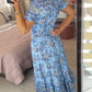 🌷🌷Kleid mit Blumendruck und V-Ausschnitt