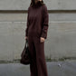 Sweatshirt mit hohem Kragen und seitlichem Reißverschluss & Hose im Set