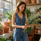 ⏳💫 ZEITLICH BEGRENZTES ANGEBOT! Ärmelloser Damen Jeans-Overall mit V-Ausschnitt & Weitbein