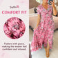 🌷🌷Kleid mit Blumendruck und V-Ausschnitt