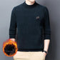 Strickpullover aus dickem Chenille, mit Fleece gefüttert