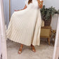 💕 LETZTER TAG AKTION – 50 % RABATT 💕Ärmelloses, schlichtes, plissiertes, elegantes Kleid