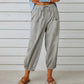 🔥50% rabatt🔥Damenhose aus Baumwoll-Leinen-Mischung mit weitem Bein und lockerer Passform