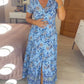 🌷🌷Kleid mit Blumendruck und V-Ausschnitt
