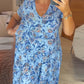 🌷🌷Kleid mit Blumendruck und V-Ausschnitt