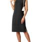 💥Lockeres Midikleid mit Rundhalsausschnitt und Schlitz und Taschen für Damen