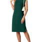 💥Lockeres Midikleid mit Rundhalsausschnitt und Schlitz und Taschen für Damen
