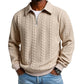 👔 Lässiger Herrenpullover mit halbem Reißverschluss und Zopfmuster🎁