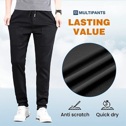 👖👖Sommer-Eis-Seide, wasserdicht, hohe Elastizität, Freizeit-Hose für Herren