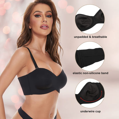 👙 48%  Rabatt 😍 ÜBERGRÖSSE Förderung - Abnehmbarer-Träger Bandeau-BH