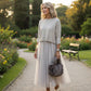 Damen zweiteiliges Set: Langarm-Oberteil und ärmelloses Kleid