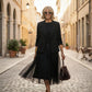 Damen zweiteiliges Set: Langarm-Oberteil und ärmelloses Kleid