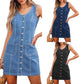Midi-Rock aus Stretch-Denim mit hoher Taille für Damen