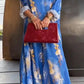 Asymmetrisches Tunika- und Hosen-Set mit Blumenmuster für Damen