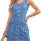 Midi-Rock aus Stretch-Denim mit hoher Taille für Damen