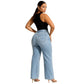 Damen-Jeans im Vintage-Stil mit hoher Taille und geradem Bein🔥BEI 2 ARTIKELN IST DER VERSAND KOSTENLOS