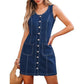 Midi-Rock aus Stretch-Denim mit hoher Taille für Damen