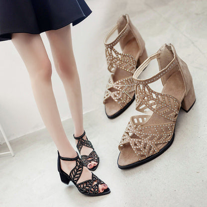 🔥Neue Produktaktion 48 % Rabatt – neue hohle High Heels im Bohème-Stil für Damen