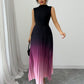 Ombre-Maxikleid mit Plissee, ärmellos und Stehkragen❤️BEI 2 ARTIKELN VERSANDKOSTENFREI