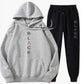 Herrenmode-Set mit Kapuzenpullover und Jogginghose mit Buchstabenprint【KOSTENLOSER VERSAND】