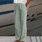 🌷🩵Frühlings-Sonderangebot 50% Rabatt 🩵🌷 Schwarze gestreifte Druck Seitentaschenhose