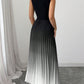 Ombre-Maxikleid mit Plissee, ärmellos und Stehkragen❤️BEI 2 ARTIKELN VERSANDKOSTENFREI