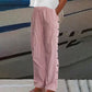 🌷🩵Frühlings-Sonderangebot 50% Rabatt 🩵🌷 Schwarze gestreifte Druck Seitentaschenhose