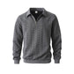 👔 Lässiger Herrenpullover mit halbem Reißverschluss und Zopfmuster🎁