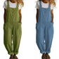 👖JETZT 50 % RABATT! 🌿 Lässige Damen-Latzhose mit Knopfleiste – Verstellbare Träger, atmungsaktives Material & bequeme Passform ✨