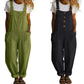 👖JETZT 50 % RABATT! 🌿 Lässige Damen-Latzhose mit Knopfleiste – Verstellbare Träger, atmungsaktives Material & bequeme Passform ✨
