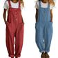 👖JETZT 50 % RABATT! 🌿 Lässige Damen-Latzhose mit Knopfleiste – Verstellbare Träger, atmungsaktives Material & bequeme Passform ✨