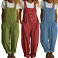 👖JETZT 50 % RABATT! 🌿 Lässige Damen-Latzhose mit Knopfleiste – Verstellbare Träger, atmungsaktives Material & bequeme Passform ✨