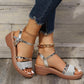 Lässige, bequeme Damen-Sandalen mit hohem Absatz