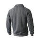 👔 Lässiger Herrenpullover mit halbem Reißverschluss und Zopfmuster🎁