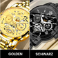 Men's Waterproof Roman Skeleton Automatic Mechanical Watch