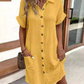 Geknöpftes Freizeithemdkleid mit kurzen Ärmeln und Taschen für Damen🔥🔥Letzte Tag Ereignis -48% Rabatt