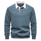 Lässiges Herbst-Sweatshirt für Herren mit langen Ärmeln und Revers -  Weihnachtsgeschenk