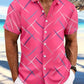 Lässiges, kurzärmliges Button-Down-Strandhemd für Herren