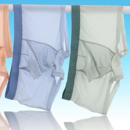 Atmungsaktive Ice Silk Mesh-Boxershorts für Herren🔥Kaufe 3 und erhalte 2 gratis