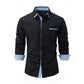 Herren Business-Hemd im Slim-Casual-Stil mit Farbblockdesign🔥🔥Vatertags-Sale – 49 % Rabatt